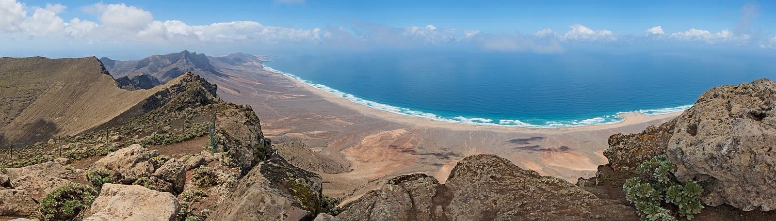 Costa de Cofete vista desde el Pico de la Zarza en Fuerteventura